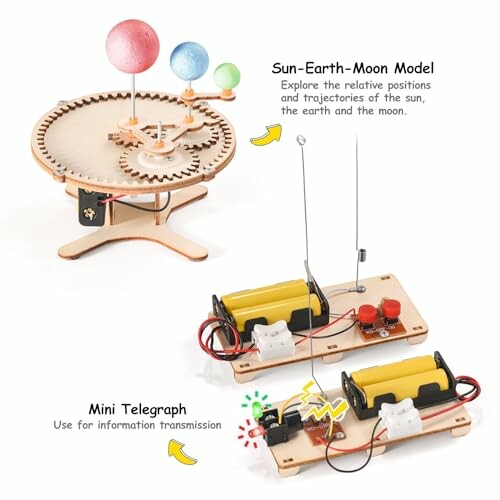 Sun-Earth-Moon model and mini telegraph kit.