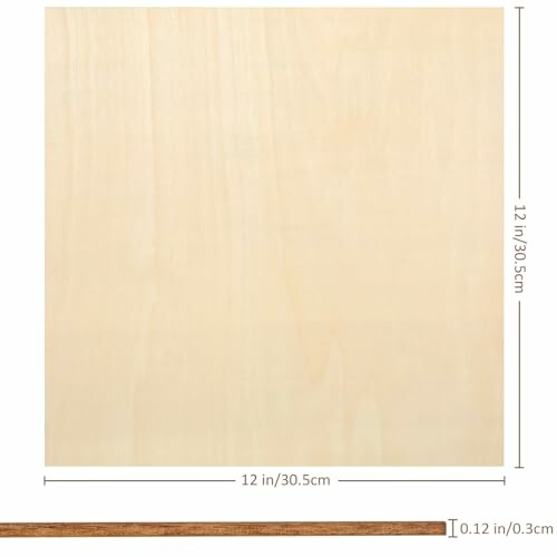 12x12 inch plywood sheet with dimensions