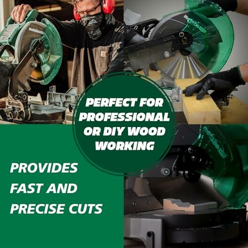 Miter saw for professional or DIY woodworking, providing fast and precise cuts.