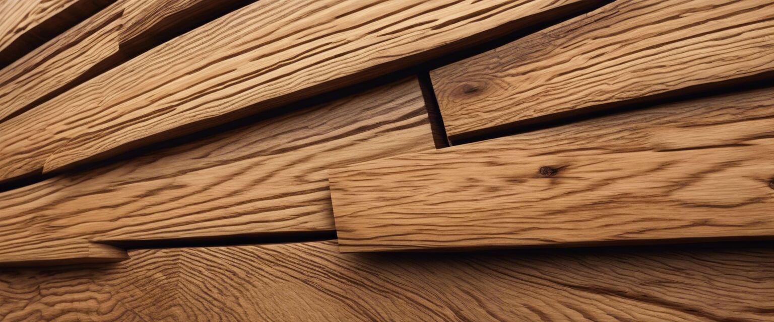 Close-up of oak wood grain